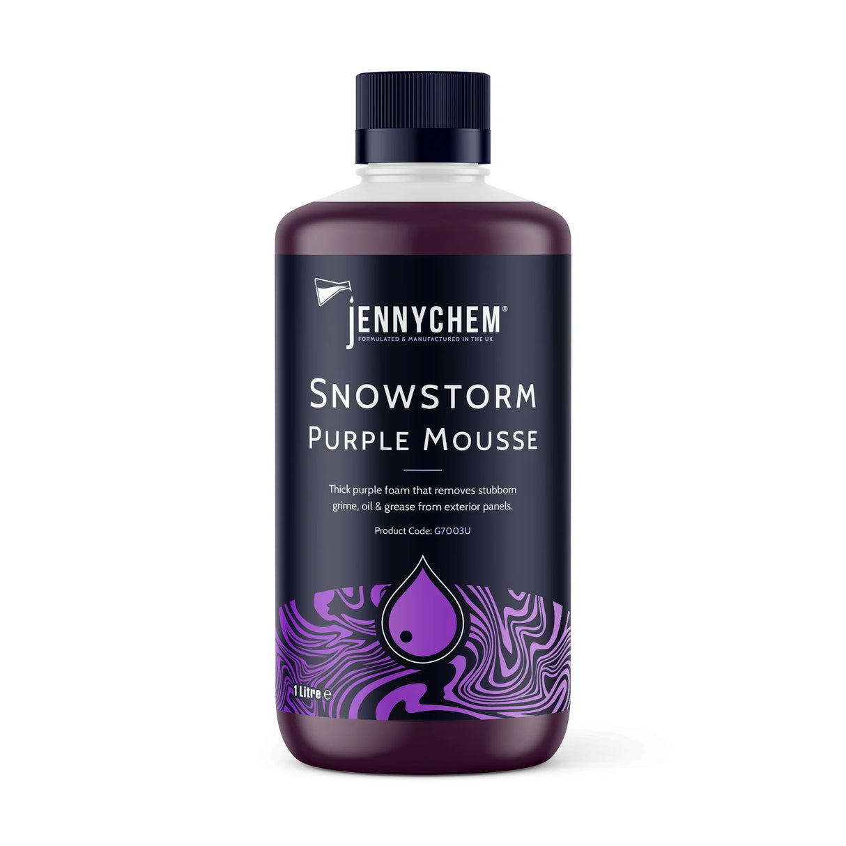 Jennychem Snowstorm Purple Mousse 1L | Purple TFR Snow Foam