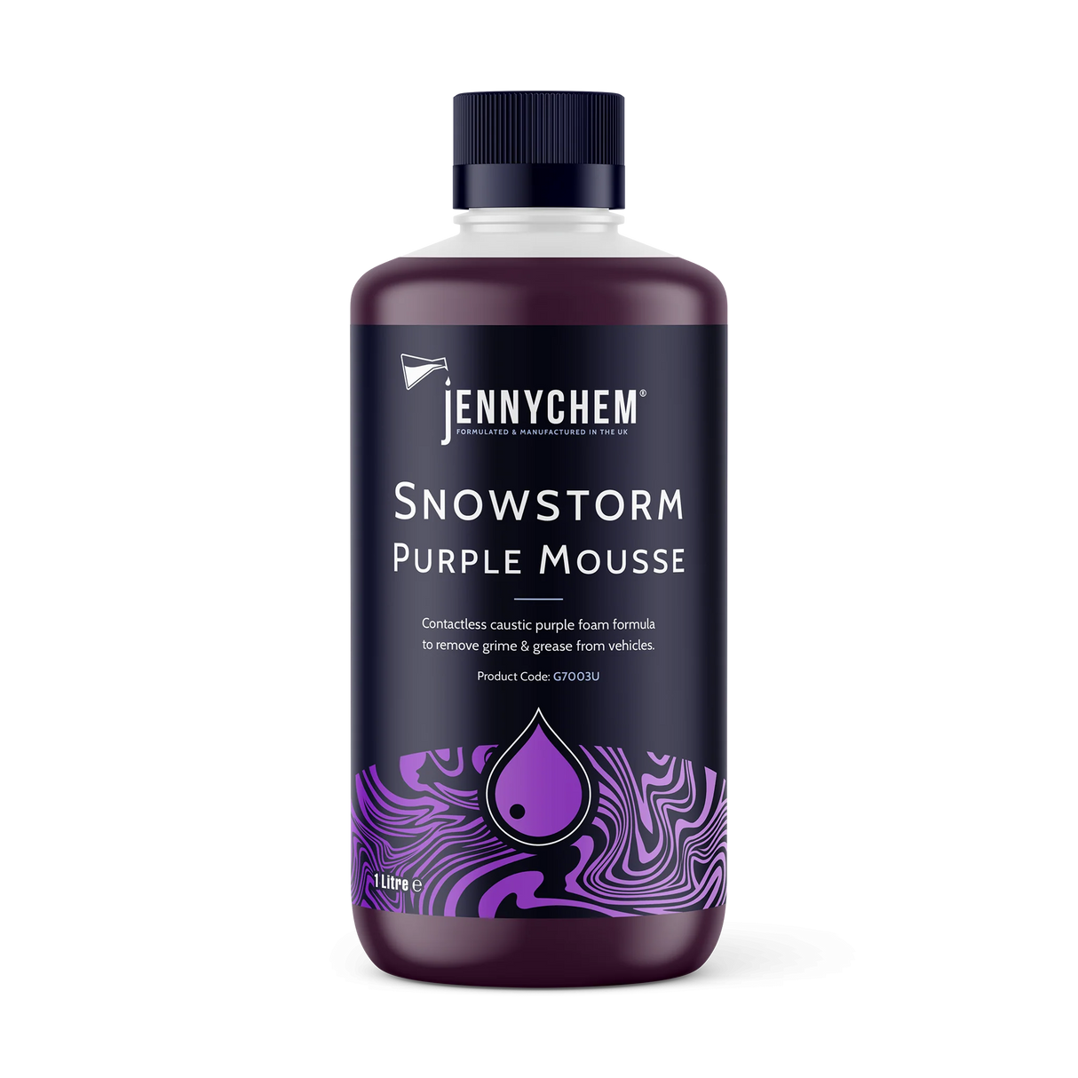 Jennychem Snowstorm Purple Mousse 1L | Purple TFR Snow Foam