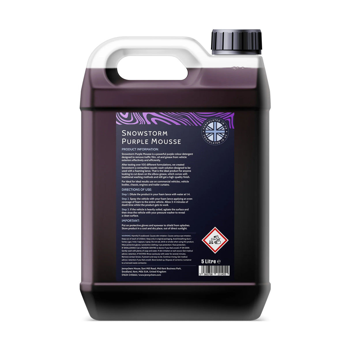 Jennychem Snowstorm Purple Mousse 5L | Purple TFR Snow Foam