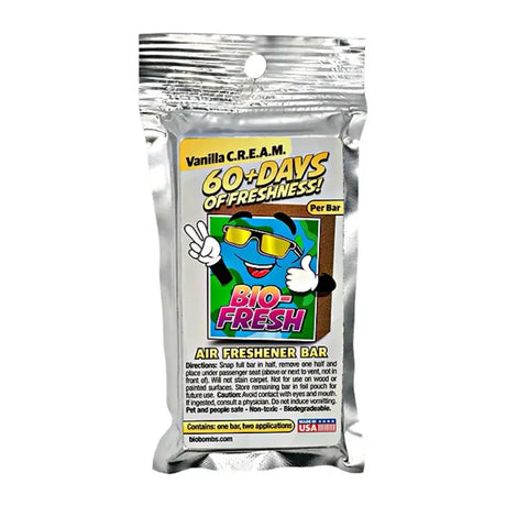 Bio-Bombs Bio-Fresh Bar | Long Lasting Air Freshener Solution - Vanilla C.R.E.A.M