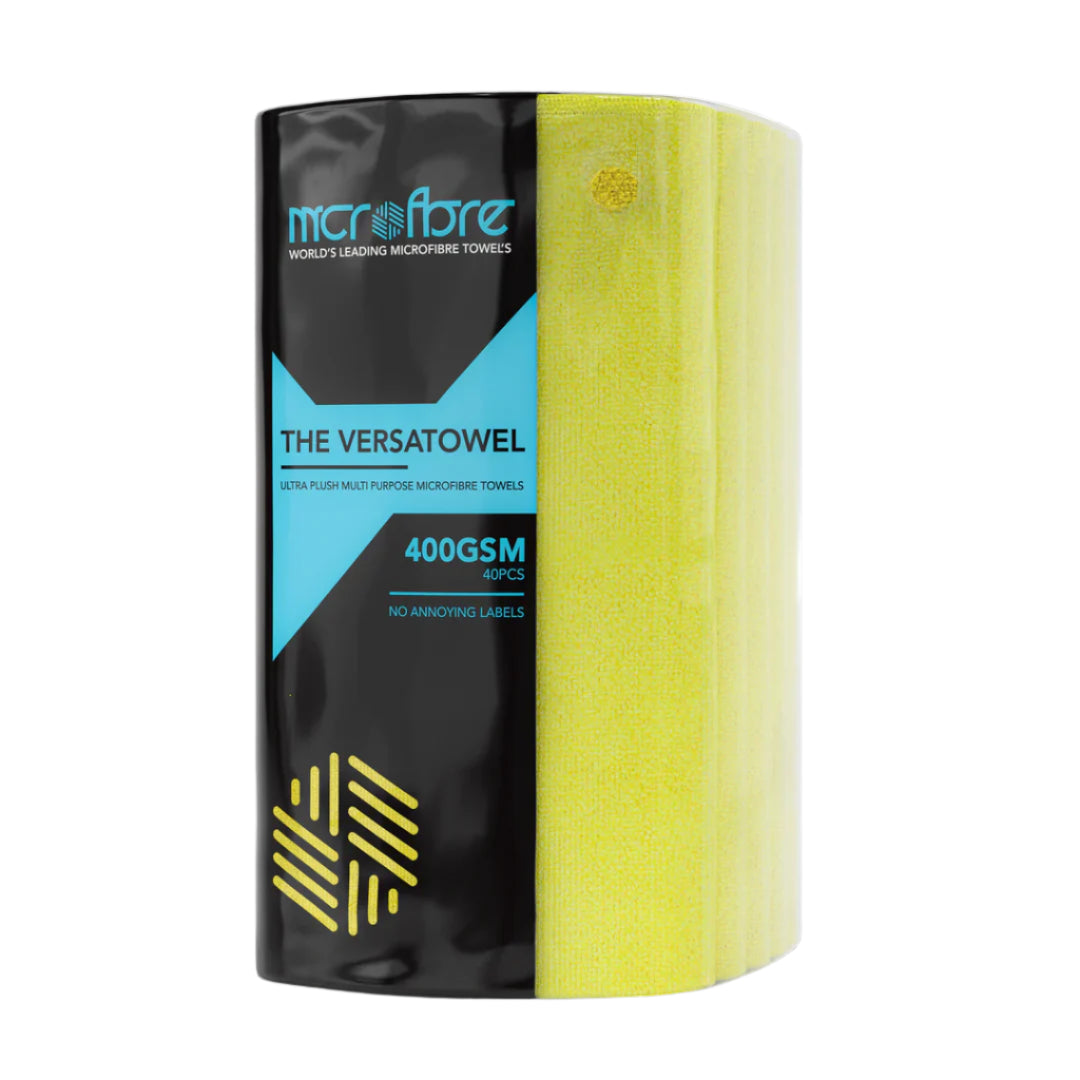 Versatowel Yellow Plush Microfibre Towel 400GSM - 40 Pack