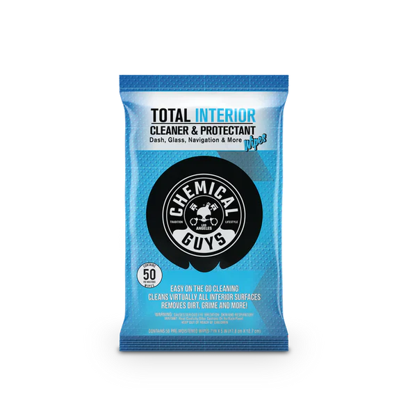 Chemical Guys Total Interior Cleaner & Protectant Wipes (50 Wipes)