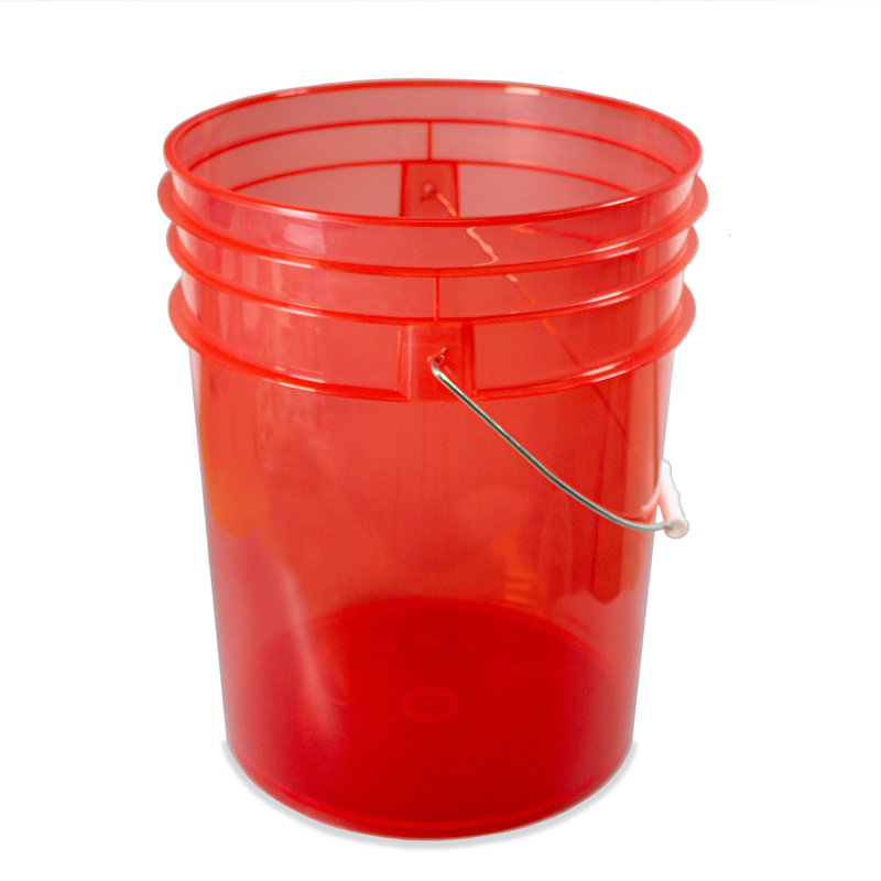 Grit Guard Wash Bucket Clear Red