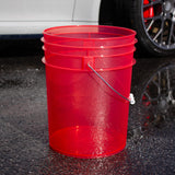 Grit Guard Wash Bucket Clear Red