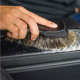Horse Hair Leather Upholstery Brush | Soft Bristle Leather Brush