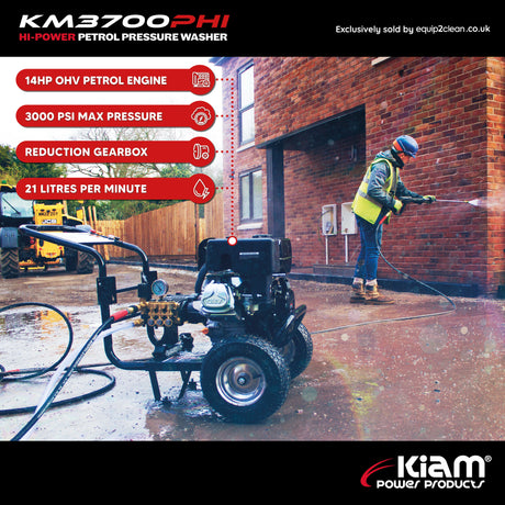 Kiam KM3700PHI (HIFLOW) | Petrol Pressure Washer (14HP)
