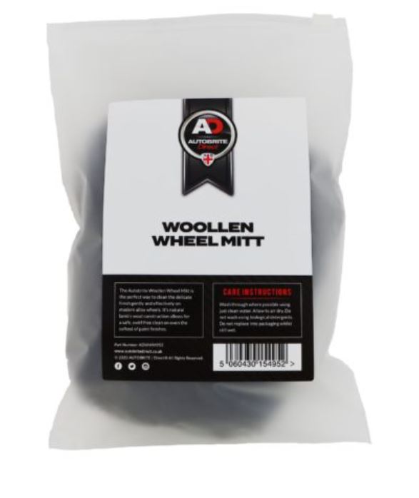 AutoBrite Direct Woollen Wheel Mitt | Alloy Wheel Cleaning Mitt