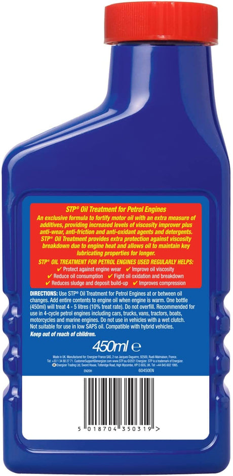 STP Oil Treatment Petrol Engines 450ml | Engine Oil Additive