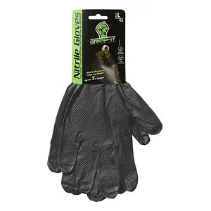 Gripp-IT Black Nitrile Gloves 4 Pack (various sizes) - Just Car Care 
