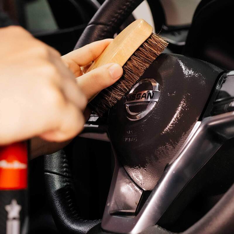 Maxshine Ergonomic Interior Detailing Brush | Leather & Fabric Bru