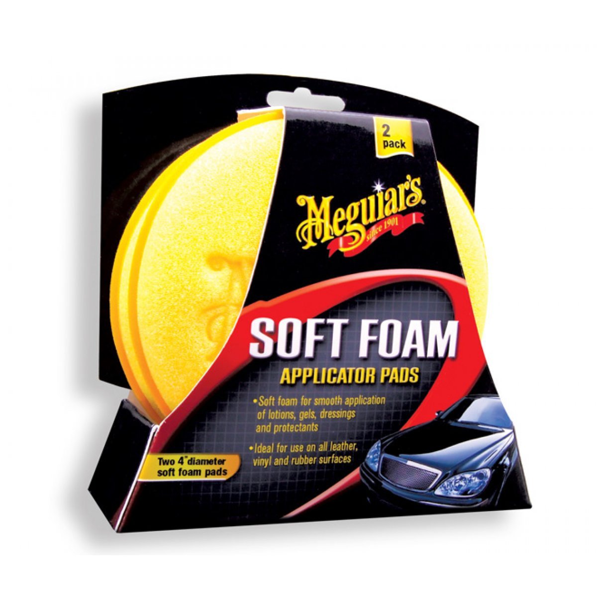 Meguiars Soft Foam Applicator Pads (2 Pack) | Shop at Just Car Care