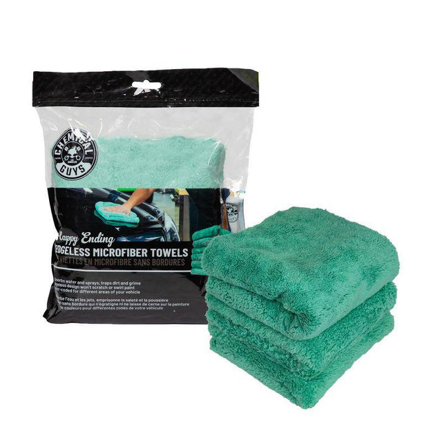 Chemical Guys Happy Ending Towel (3 Pack) GREEN - Just Car Care 