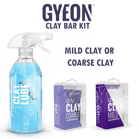 Gyeon Clay Bar Kit (Mild & Coarse) | Clay Bar & Clay Lube Bundle