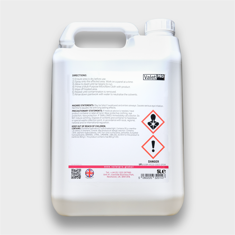 ValetPRO, Citrus Tar & Glue Remover 5L | Shop At Just Car Care