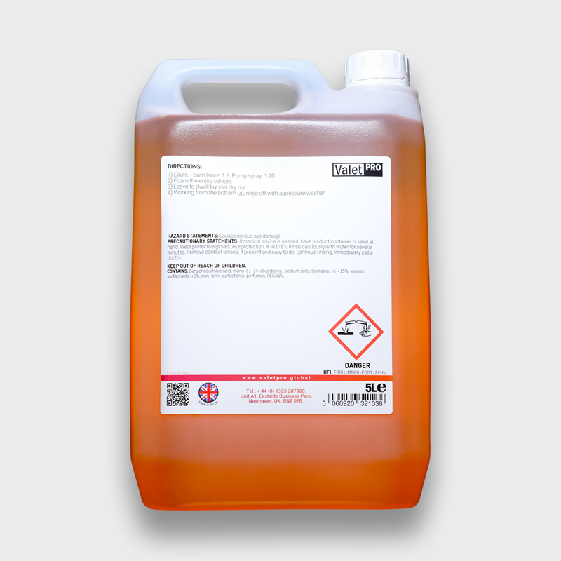 ValetPro, Advanced pH Neutral Snow Foam 5L | Shop At Just Car Care