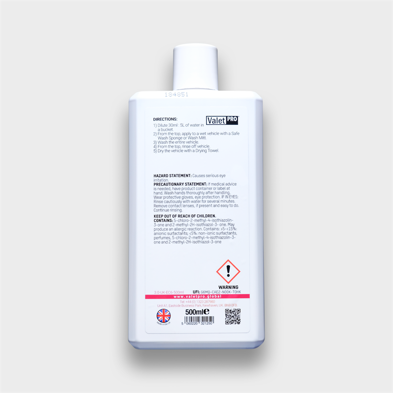 ValetPRO, Concentrated Car Wash Shampoo 500ML | Shop At Just Car Care