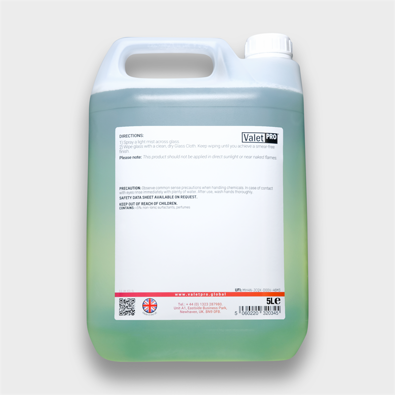 ValetPRO, Glass Cleaner 5L | Shop At Just Car Care