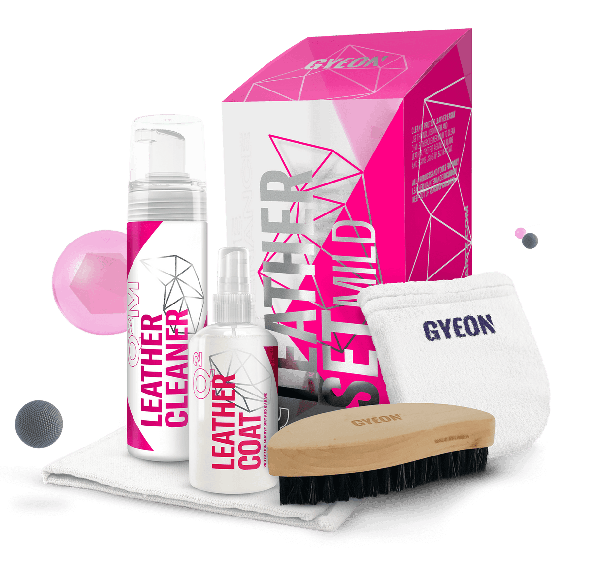 Gyeon Q²M Leather Set Mild is the complete solution for your leather maintenance.