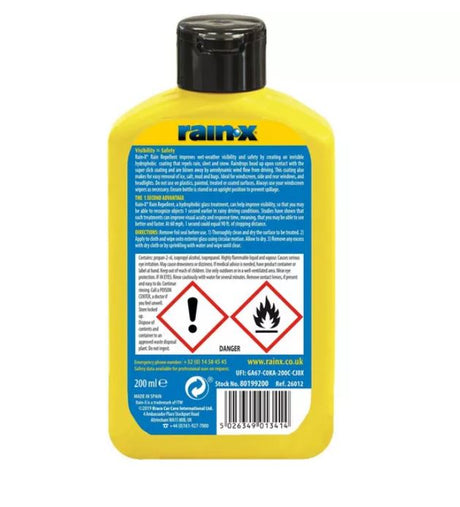 Rain-X Rain Repellent 200ml | Windscreen & Glass Treatment